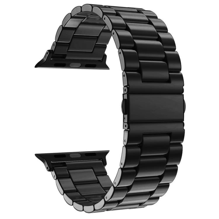 Bracelet de montre xDfind à trois perles et boucle déployante en acier inoxydable, For Apple Watch 46mm / 49mm / 45mm / 44mm, For Apple Watch 42mm / 41mm / 40mm / 38mm