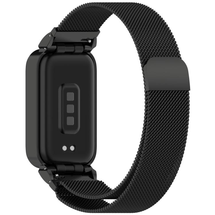 xDfind Cadre de montre avec bracelet magnétique Milan intégré, For Redmi Band 3 / Xiaomi Smart Band 9 Active, For Redmi Band 2 / Xiaomi Smart Band 8 Active