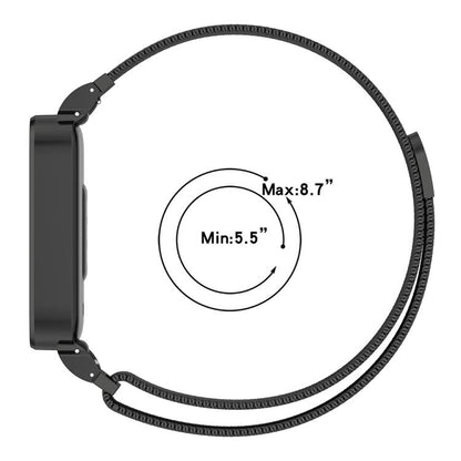 xDfind Cadre de montre avec bracelet magnétique Milan intégré, For Redmi Band 3 / Xiaomi Smart Band 9 Active, For Redmi Band 2 / Xiaomi Smart Band 8 Active