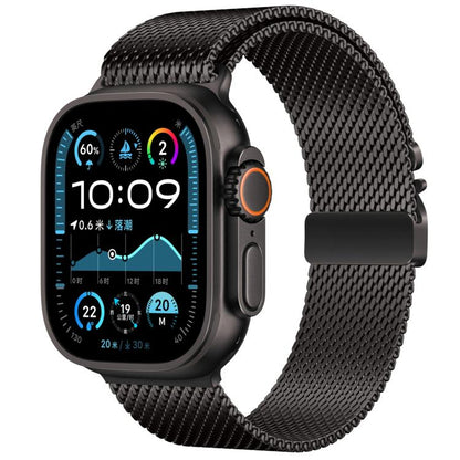 Bracelet de montre xDfind à boucle parapluie, maille milanaise fine, acier inoxydable, For Apple Watch 46mm / 49mm / 45mm / 44mm Fine Mesh, For Apple Watch 42mm / 41mm / 40mm / 38mm Fine Mesh
