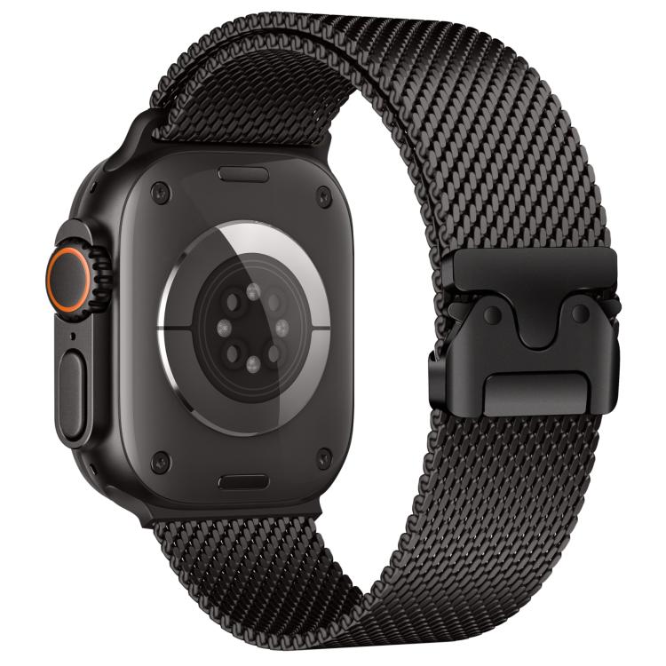 Bracelet de montre xDfind à boucle parapluie, maille milanaise fine, acier inoxydable, For Apple Watch 46mm / 49mm / 45mm / 44mm Fine Mesh, For Apple Watch 42mm / 41mm / 40mm / 38mm Fine Mesh