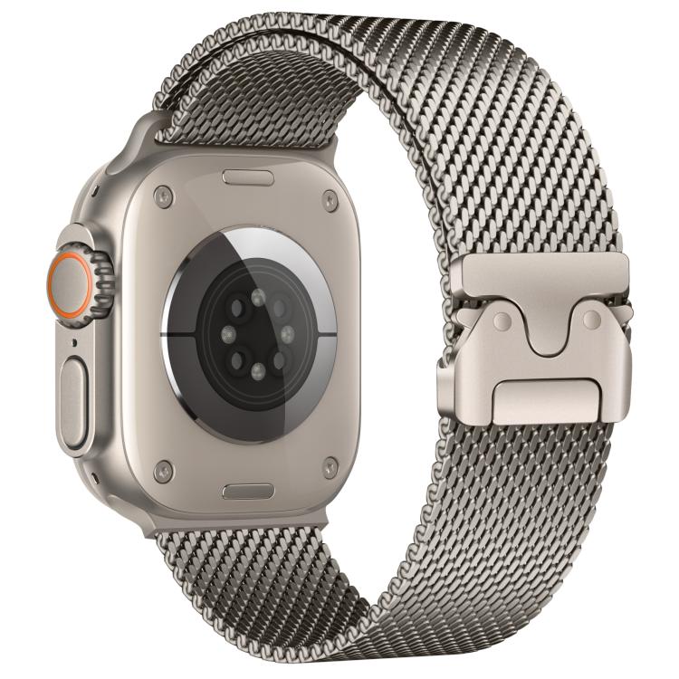 Bracelet de montre xDfind à boucle parapluie, maille milanaise fine, acier inoxydable, For Apple Watch 46mm / 49mm / 45mm / 44mm Fine Mesh, For Apple Watch 42mm / 41mm / 40mm / 38mm Fine Mesh