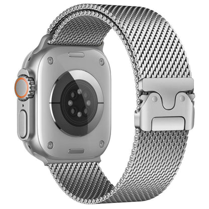 Bracelet de montre xDfind à boucle parapluie, maille milanaise fine, acier inoxydable, For Apple Watch 46mm / 49mm / 45mm / 44mm Fine Mesh, For Apple Watch 42mm / 41mm / 40mm / 38mm Fine Mesh