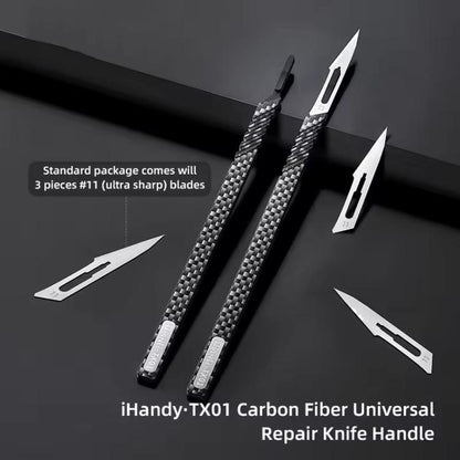 QianLi TX01 Carbon Fibre Non-Magnetic Anti-Static Universal Knife Handle