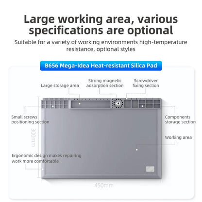 Mega-Idea B656 Desktop Insulation Heat-Resistant Silicone Pad