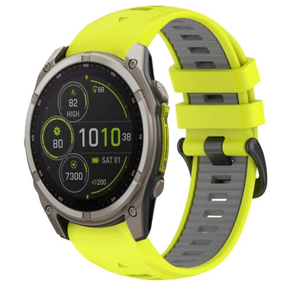 Bracelet de montre en silicone xDfind bicolore à boucle en acier à dégagement rapide, For Garmin 26mm, For Garmin 22mm, For Garmin 20mm