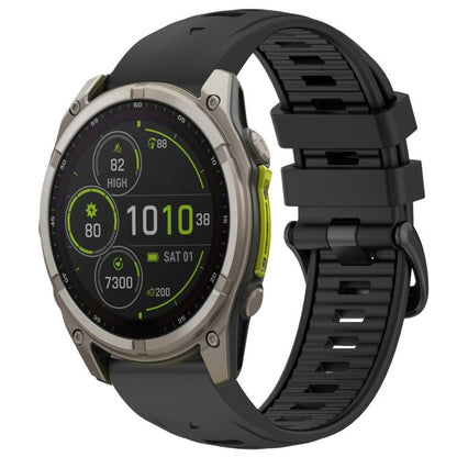 Bracelet de montre en silicone xDfind bicolore à boucle en acier à dégagement rapide, For Garmin 26mm, For Garmin 22mm, For Garmin 20mm