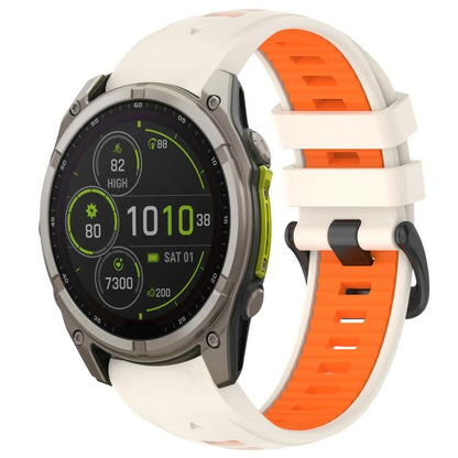 Bracelet de montre en silicone xDfind bicolore à boucle en acier à dégagement rapide, For Garmin 26mm, For Garmin 22mm, For Garmin 20mm