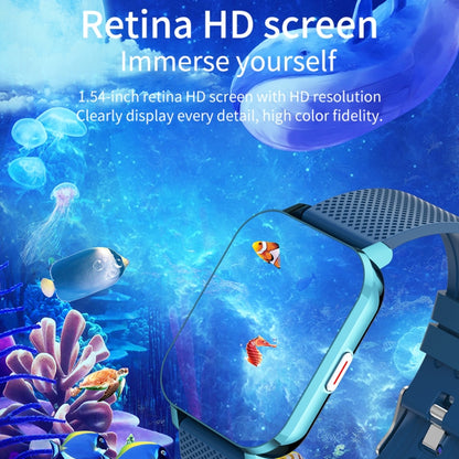 Écran TFT de 1,54 pouces IP67 Étanche Montre Intelligente de Bande de Silicone de Sport d'Affaires, Moniteur de Sommeil de Soutien / Moniteur de Fréquence Cardiaque / Surveillance de la Pression Artérielle, Silicone Strip