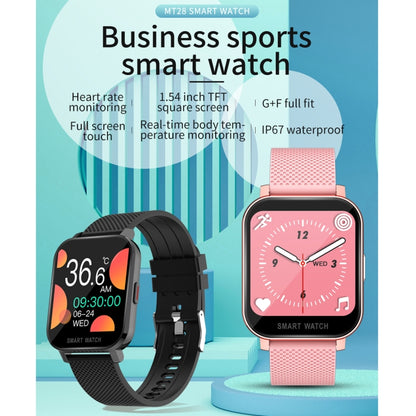 Écran TFT de 1,54 pouces IP67 Étanche Montre Intelligente de Bande de Silicone de Sport d'Affaires, Moniteur de Sommeil de Soutien / Moniteur de Fréquence Cardiaque / Surveillance de la Pression Artérielle, Silicone Strip