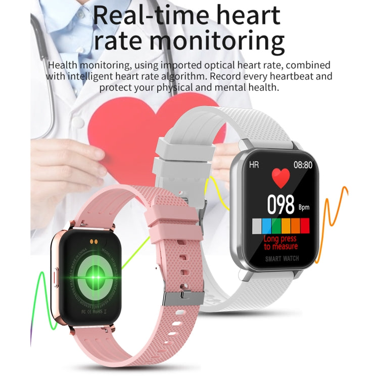 Écran TFT de 1,54 pouces IP67 Étanche Montre Intelligente de Bande de Silicone de Sport d'Affaires, Moniteur de Sommeil de Soutien / Moniteur de Fréquence Cardiaque / Surveillance de la Pression Artérielle, Silicone Strip