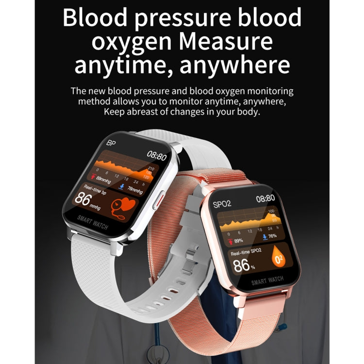 Écran TFT de 1,54 pouces IP67 Étanche Montre Intelligente de Bande de Silicone de Sport d'Affaires, Moniteur de Sommeil de Soutien / Moniteur de Fréquence Cardiaque / Surveillance de la Pression Artérielle, Silicone Strip