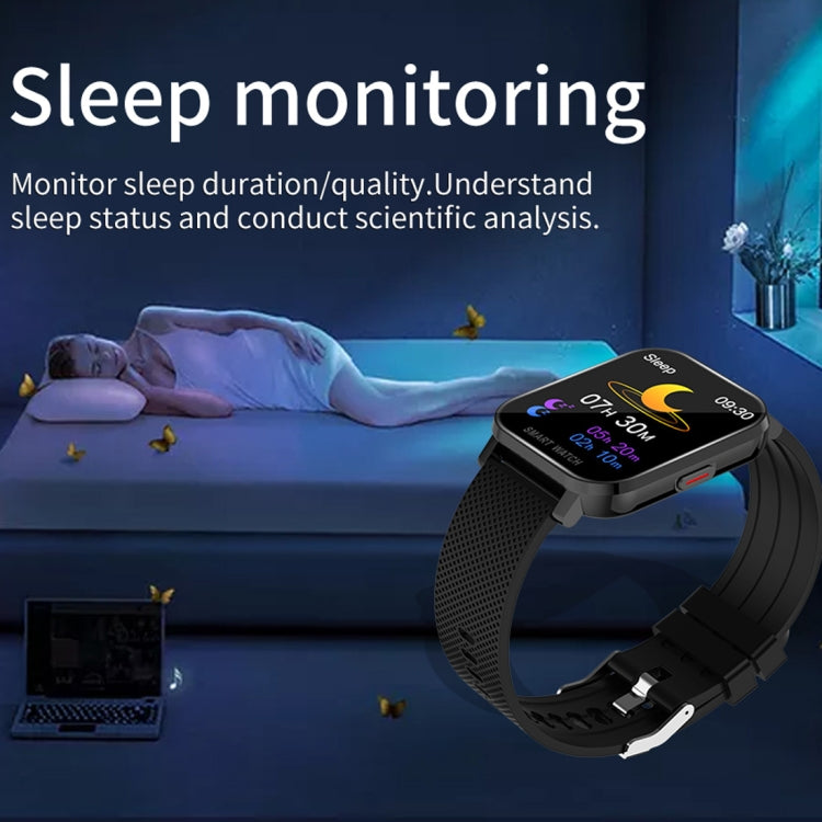 Écran TFT de 1,54 pouces IP67 Étanche Montre Intelligente de Bande de Silicone de Sport d'Affaires, Moniteur de Sommeil de Soutien / Moniteur de Fréquence Cardiaque / Surveillance de la Pression Artérielle, Silicone Strip