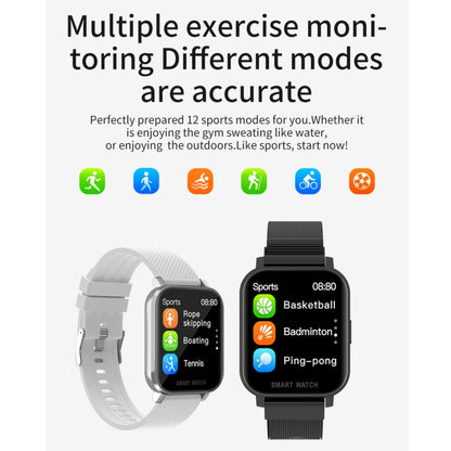 Écran TFT de 1,54 pouces IP67 Étanche Montre Intelligente de Bande de Silicone de Sport d'Affaires, Moniteur de Sommeil de Soutien / Moniteur de Fréquence Cardiaque / Surveillance de la Pression Artérielle, Silicone Strip