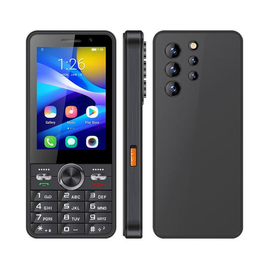 Téléphone à clavier UNIWA XS24, 2 Go + 16 Go, écran 3,5 pouces, Android 8.1, processeur quadricœur Mediatek MT6737M, lampe torche, réseau 4G, compatible avec le Google Play Store, No Power Plug