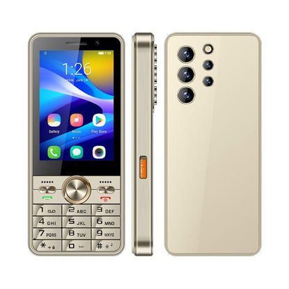 Téléphone à clavier UNIWA XS24, 2 Go + 16 Go, écran 3,5 pouces, Android 8.1, processeur quadricœur Mediatek MT6737M, lampe torche, réseau 4G, compatible avec le Google Play Store, No Power Plug