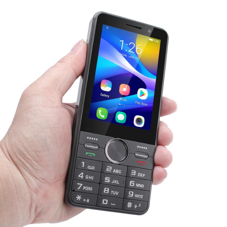 Téléphone à clavier UNIWA XS24, 2 Go + 16 Go, écran 3,5 pouces, Android 8.1, processeur quadricœur Mediatek MT6737M, lampe torche, réseau 4G, compatible avec le Google Play Store, No Power Plug
