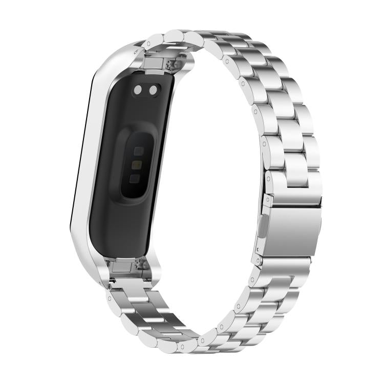 Bracelet de montre en acier à trois billes intégré xDfind avec cadre en métal, For Samsung Galaxy Fit 2