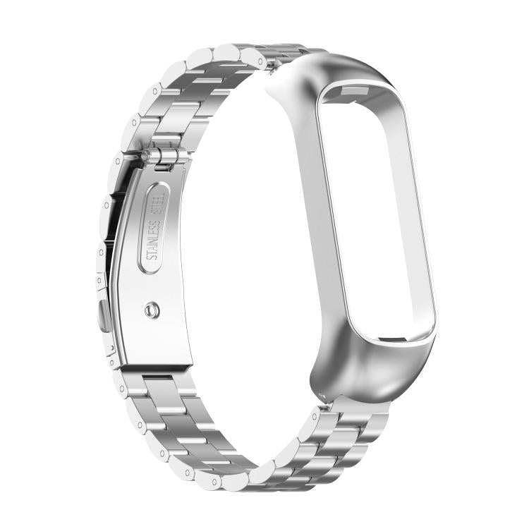 Bracelet de montre en acier à trois billes intégré xDfind avec cadre en métal, For Samsung Galaxy Fit 2