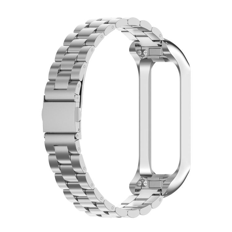 Bracelet de montre en acier à trois billes intégré xDfind avec cadre en métal, For Samsung Galaxy Fit 2