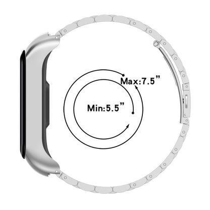 Bracelet de montre en acier à trois billes intégré xDfind avec cadre en métal, For Samsung Galaxy Fit 2