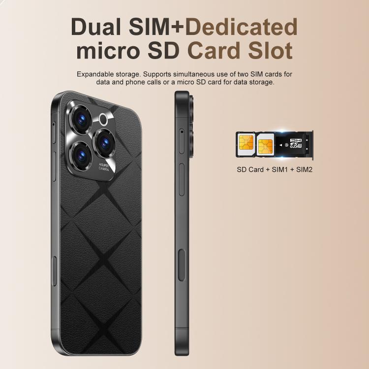 A16 Pro Max / PDA89-B, 4GB+64GB, 6.58 inch Android 10 MTK6739 Quad Core, Network: 4G, OTG, Dual SIM, EU Plug, US Plug, UK Plug, AU Plug