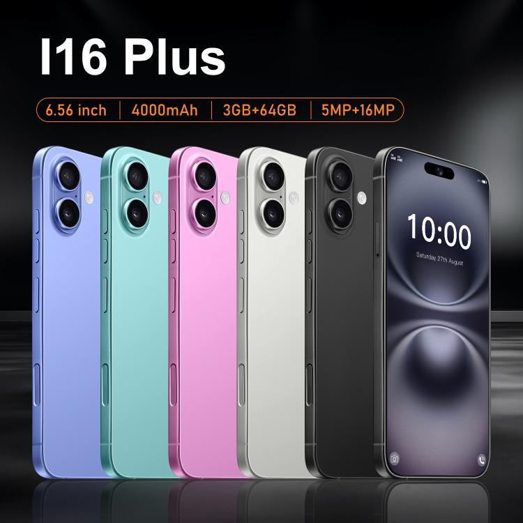 I16 Plus / RAi5, 3 Go + 64 Go, écran 6,56 pouces, Android 10, processeur quadricœur MTK6739, réseau 4G, double SIM, EU Plug, US Plug, UK Plug, AU Plug