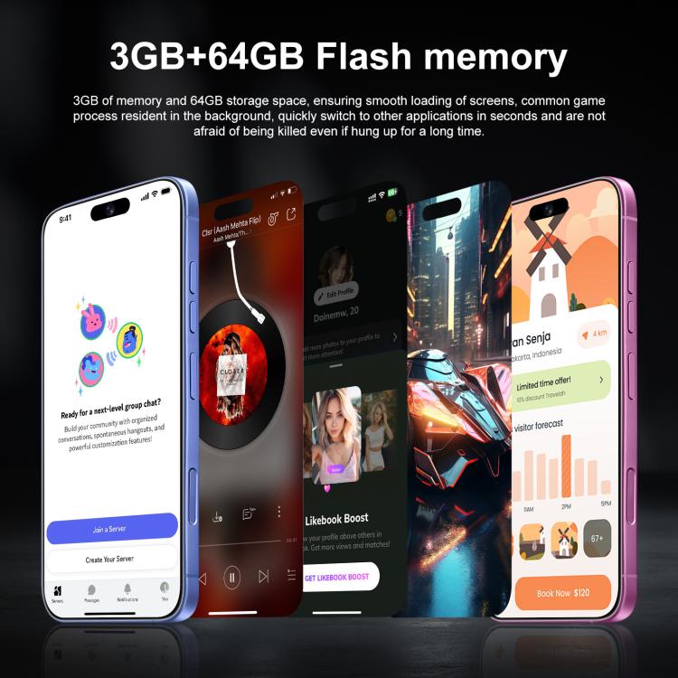 I16 Plus / RAi5, 3 Go + 64 Go, écran 6,56 pouces, Android 10, processeur quadricœur MTK6739, réseau 4G, double SIM, EU Plug, US Plug, UK Plug, AU Plug