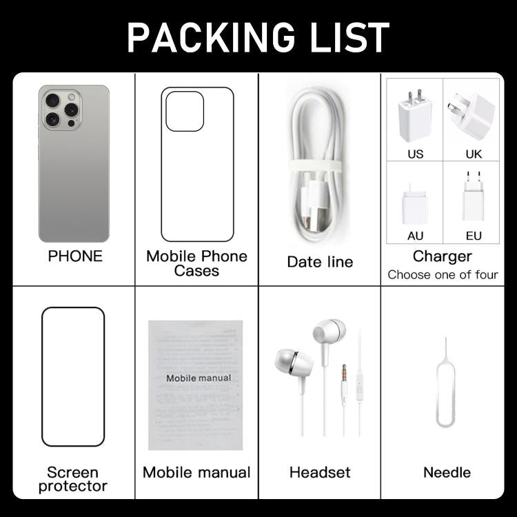 I16 Pro Max / ZPT93, 2 Go + 16 Go, écran 6,26 pouces, Android 8.1, processeur quadricœur MTK6737, réseau 4G, double SIM, EU Plug, US Plug, UK Plug, AU Plug