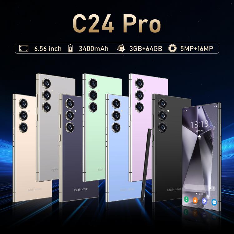 C24 Pro / S3-3, 3 Go + 64 Go, écran 6,56 pouces, Android 10, processeur quadricœur MTK6739, réseau 4G, double SIM, EU Plug, US Plug, UK Plug, AU Plug