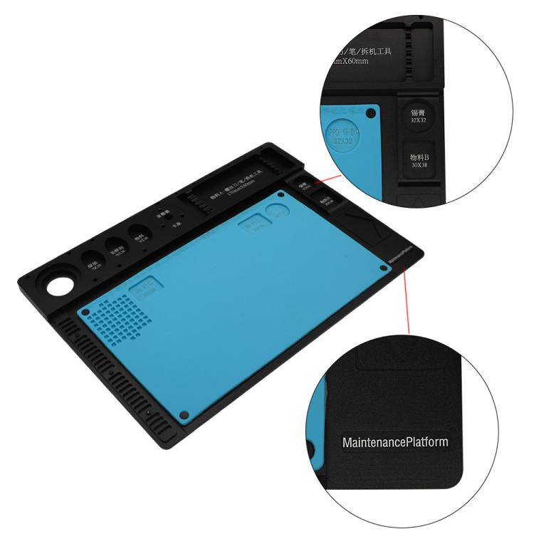 Base de support en alliage d'aluminium pour microscope, coussinet en silicone résistant à la chaleur