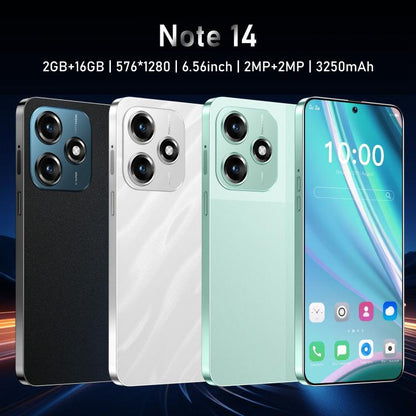 Note 14 / ZKU291, 2 Go + 16 Go, écran 6,56 pouces, Android 8.1, processeur quadricœur MTK6580A, réseau 3G, double SIM, EU Plug, US Plug, UK Plug, AU Plug