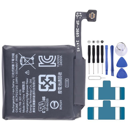 Batterie de remplacement 307 mAh pour Google Pixel Watch 3 41 mm G1QME, For Google Pixel Watch 3 41mm