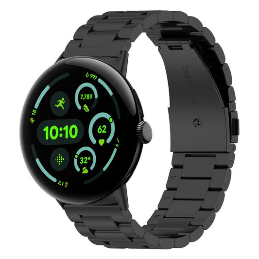 Bracelet de montre en métal à trois perles et à dégagement rapide xDfind, For Google Pixel Watch 4 / 3 45mm, For Google Pixel Watch 4 / 3 / 2 / 1 41mm