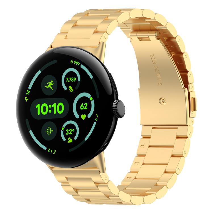 Bracelet de montre en métal à trois perles et à dégagement rapide xDfind, For Google Pixel Watch 5 / 4 / 3 / 2 / 1 41mm, For Google Pixel Watch 5 / 4 / 3 45mm