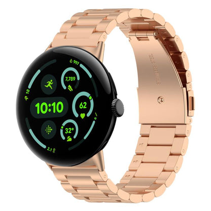 Bracelet de montre en métal à trois perles et à dégagement rapide xDfind, For Google Pixel Watch 5 / 4 / 3 / 2 / 1 41mm, For Google Pixel Watch 5 / 4 / 3 45mm