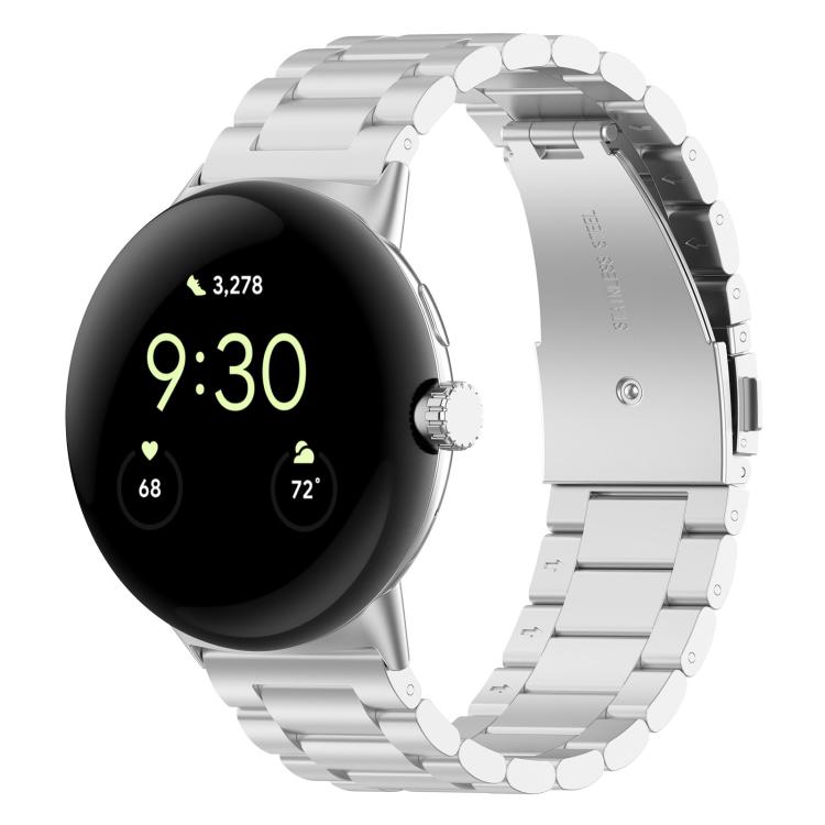 Bracelet de montre en métal à trois perles et à dégagement rapide xDfind, For Google Pixel Watch 5 / 4 / 3 / 2 / 1 41mm, For Google Pixel Watch 5 / 4 / 3 45mm