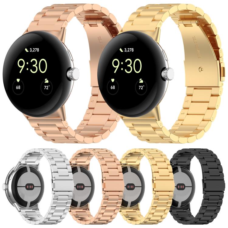 Bracelet de montre en métal à trois perles et à dégagement rapide xDfind, For Google Pixel Watch 5 / 4 / 3 / 2 / 1 41mm, For Google Pixel Watch 5 / 4 / 3 45mm