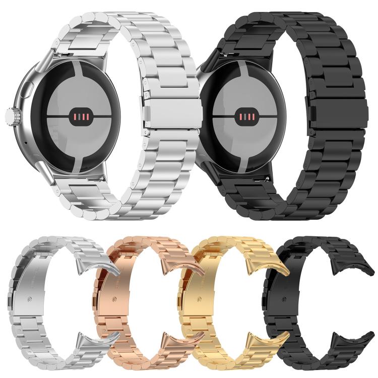 Bracelet de montre en métal à trois perles et à dégagement rapide xDfind, For Google Pixel Watch 5 / 4 / 3 / 2 / 1 41mm, For Google Pixel Watch 5 / 4 / 3 45mm