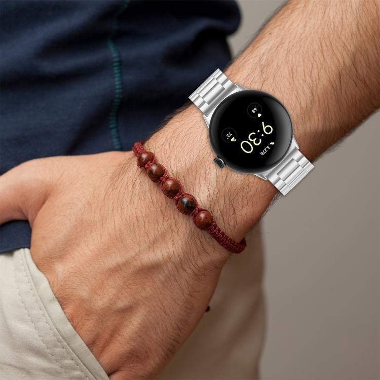 Bracelet de montre en métal à trois perles et à dégagement rapide xDfind, For Google Pixel Watch 5 / 4 / 3 / 2 / 1 41mm, For Google Pixel Watch 5 / 4 / 3 45mm