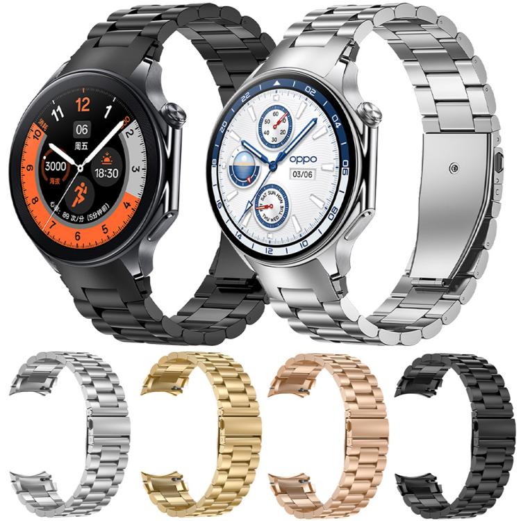 Bracelet de montre en métal à trois perles et à dégagement rapide xDfind, For OPPO Watch X2 / X, For OPPO Watch SE / Watch 3