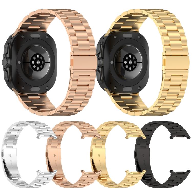 Bracelet de montre en métal à trois perles xDfind, For Samsung Galaxy Watch Ultra 47mm, For Samsung Galaxy Watch 7 / FE / 6 / 5 / 4, For Samsung Galaxy Fit3