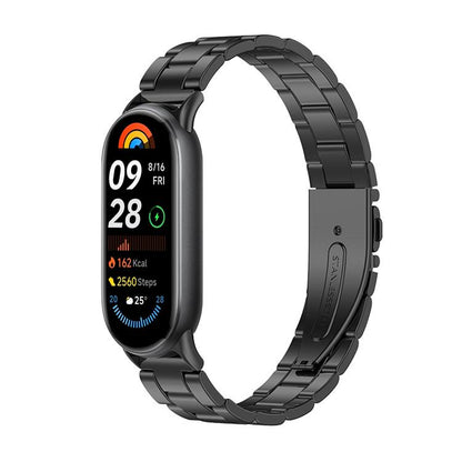 Bracelet de montre en métal à trois perles et à dégagement rapide xDfind, For Xiaomi Band 10 Pro / 9 Pro / Redmi Watch 6, For Xiaomi Smart Band 10 / 9 / 8 NFC, For Xiaomi Redmi Watch 3 20mm
