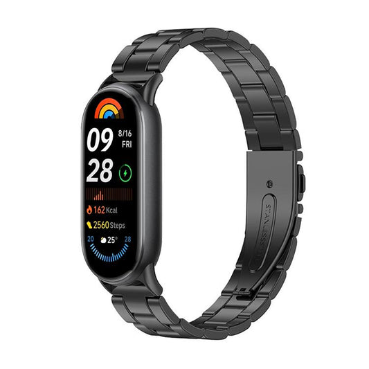 Bracelet de montre en métal à trois perles et à dégagement rapide xDfind, For Xiaomi Smart Band 11 / 10 / 9 / 8, For Xiaomi Band 10 Pro / 9 Pro / Redmi Watch 6, For Xiaomi Redmi Watch 3 20mm