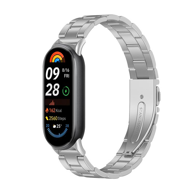 Bracelet de montre en métal à trois perles et à dégagement rapide xDfind, For Xiaomi Band 10 Pro / 9 Pro / Redmi Watch 6, For Xiaomi Smart Band 10 / 9 / 8 NFC, For Xiaomi Redmi Watch 3 20mm