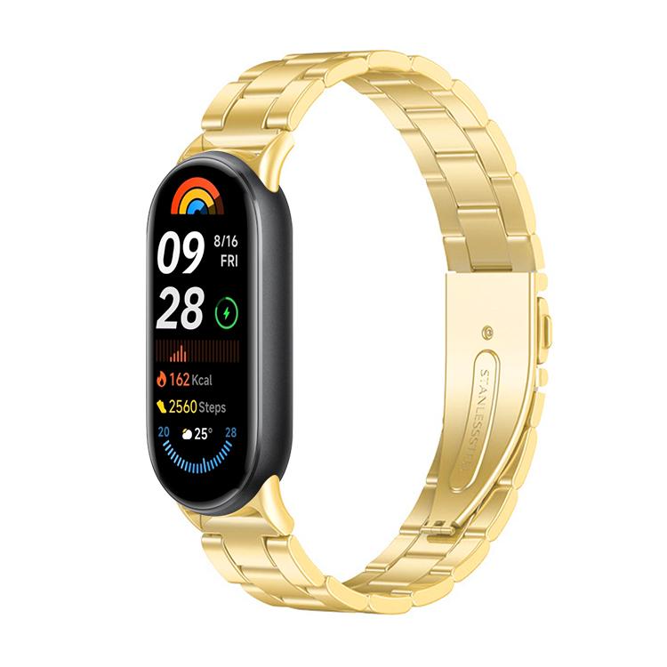 Bracelet de montre en métal à trois perles et à dégagement rapide xDfind, For Xiaomi Band 10 Pro / 9 Pro / Redmi Watch 6, For Xiaomi Smart Band 10 / 9 / 8 NFC, For Xiaomi Redmi Watch 3 20mm