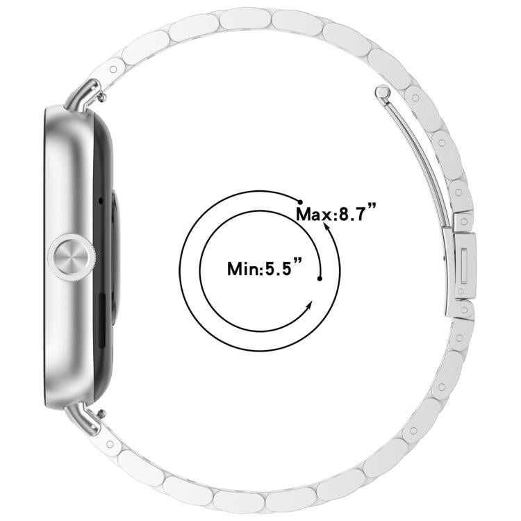 Bracelet de montre en métal à trois perles et à dégagement rapide xDfind, For Xiaomi Band 10 Pro / 9 Pro / Redmi Watch 6, For Xiaomi Smart Band 10 / 9 / 8 NFC, For Xiaomi Redmi Watch 3 20mm