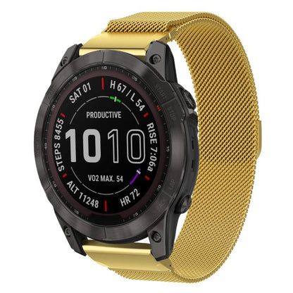 Bracelet de montre en métal à ajustement rapide milanais xDfind, For Garmin Fenix 8/7X/6X/5X 26mm, For Garmin Fenix 8/7/6/5 22mm, For Garmin Fenix 8/7S/6S/5S 20mm