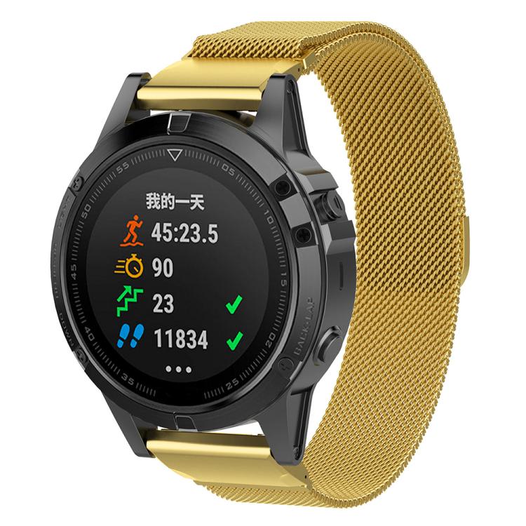 Bracelet de montre en métal à ajustement rapide milanais xDfind, For Garmin Fenix 8/7X/6X/5X 26mm, For Garmin Fenix 8/7/6/5 22mm, For Garmin Fenix 8/7S/6S/5S 20mm