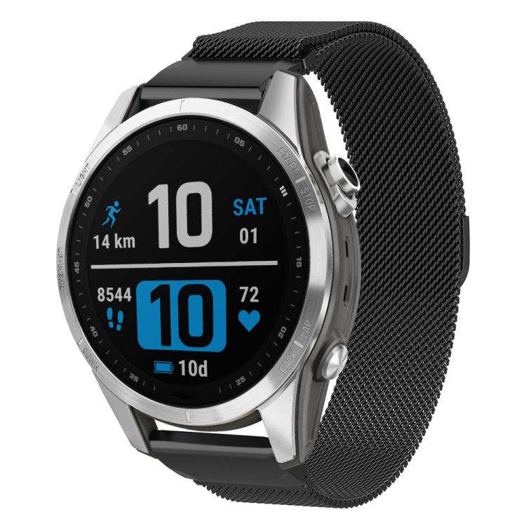 Bracelet de montre en métal à ajustement rapide milanais xDfind, For Garmin Fenix 8/7X/6X/5X 26mm, For Garmin Fenix 8/7/6/5 22mm, For Garmin Fenix 8/7S/6S/5S 20mm
